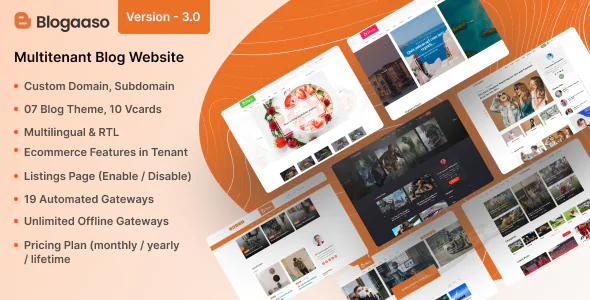 Blog Website SAAS Multitenancy