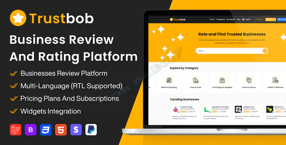 Business Review And Rating Platform SAAS